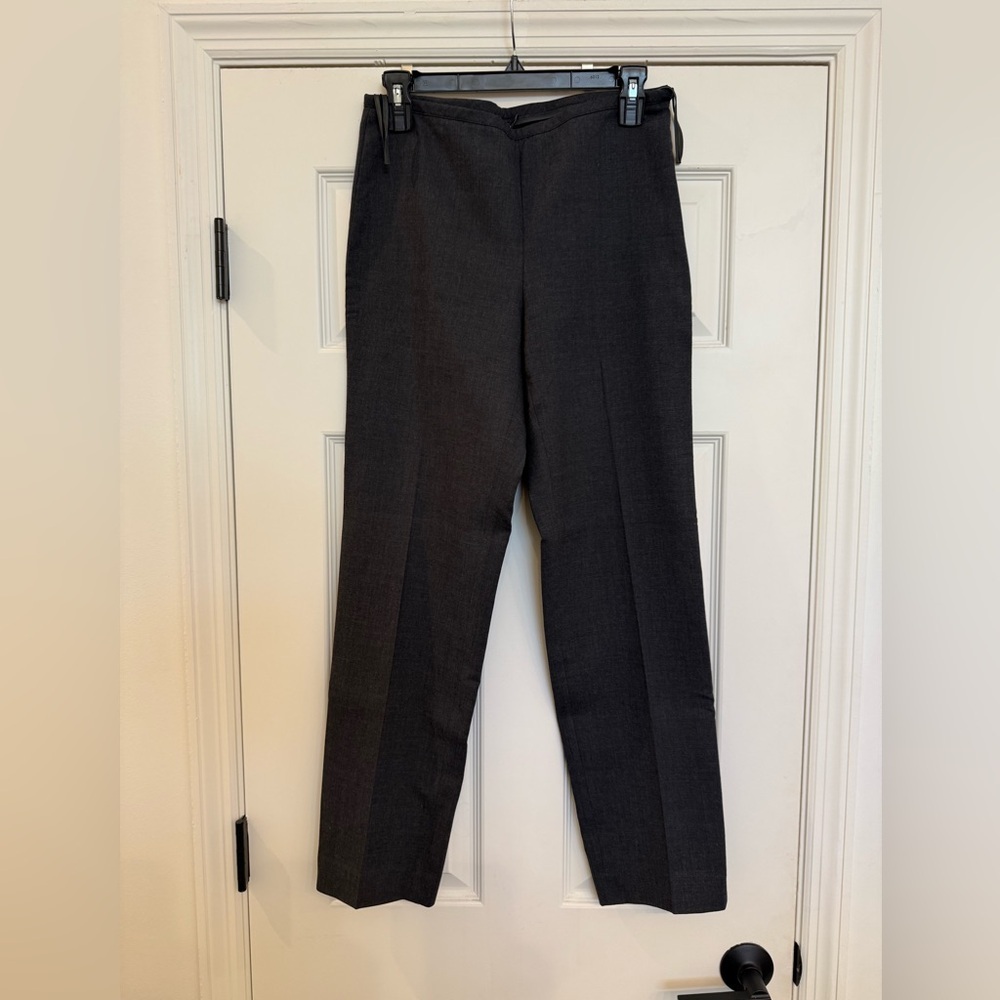 J. McLaughlin Wool Blend Straight Leg Tapered Trouser Pants Size 4 Charcoal Grey